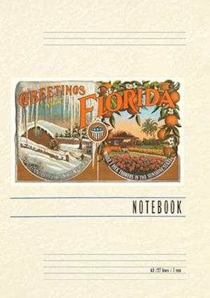 Vintage Lined Notebook Greetings from Florida