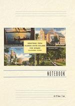 Vintage Lined Notebook Greetings from Florida State, Tallahassee, Florida
