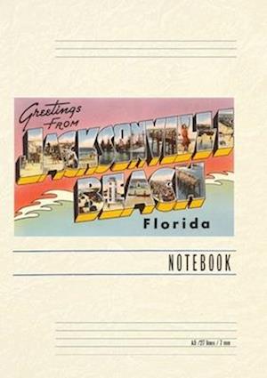 Vintage Lined Notebook Greetings from Jacksonville Beach, Florida