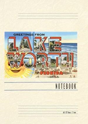 Vintage Lined Notebook Greetings from Lake Worth, Florida