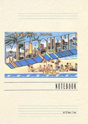 Vintage Lined Notebook Greetings from Melbourne, Florida