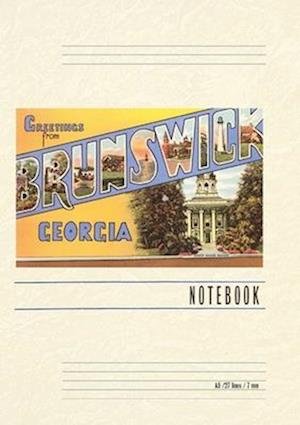 Vintage Lined Notebook Greetings from Brunswick