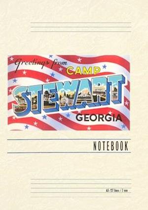 Vintage Lined Notebook Greetings from Camp Stewart