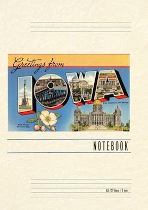 Vintage Lined Notebook Greetings from Iowa