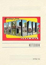 Vintage Lined Notebook Greetings from Hinsdale, Illinois