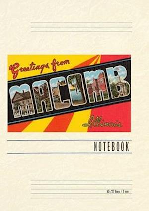 Vintage Lined Notebook Greetings from Macomb, Illinois