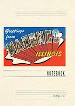 Vintage Lined Notebook Greetings from Marengo, Illinois