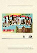 Vintage Lined Notebook Greetings from Marion, Illinois