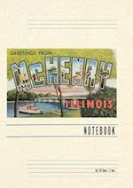 Vintage Lined Notebook Greetings from McHenry, Illinois