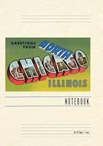 Vintage Lined Notebook Greetings from North Chicago, Illinois