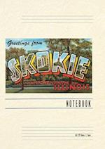 Vintage Lined Notebook Greetings from Skokie, Illinois