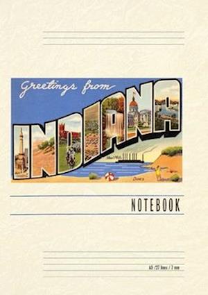 Vintage Lined Notebook Greetings from Indiana