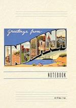 Vintage Lined Notebook Greetings from Indiana