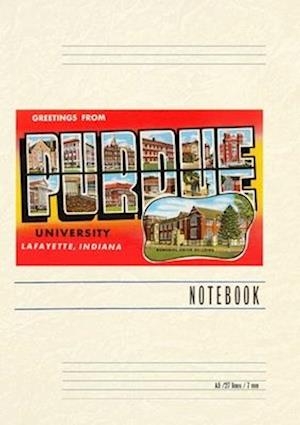 Vintage Lined Notebook Greetings from Purdue University