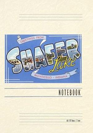 Vintage Lined Notebook Greetings from Shafer Lake