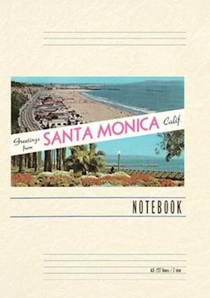 Vintage Lined Notebook Greetings from Santa Monica, California