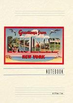 Vintage Lined Notebook Greetings from Long Island, New York