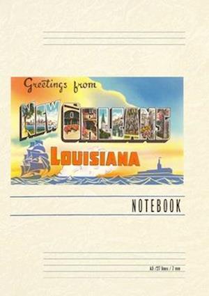 Vintage Lined Notebook Greetings from New Orleans