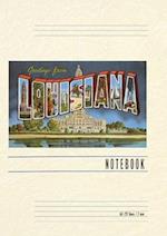 Vintage Lined Notebook Greetings from Louisiana