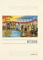 Vintage Lined Notebook Greetings from Cambridge, Massachusetts