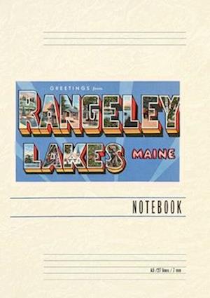 Vintage Lined Notebook Greetings from Rangeley Lakes