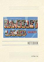 Vintage Lined Notebook Greetings from Rangeley Lakes