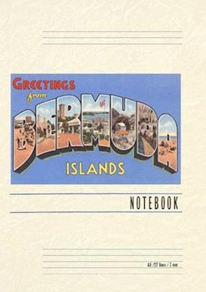 Vintage Lined Notebook Greetings from Bermuda Islands