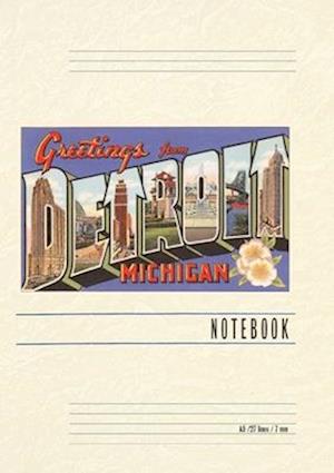 Vintage Lined Notebook Greetings from Detroit