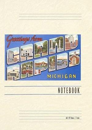 Vintage Lined Notebook Greetings from Grand Rapids