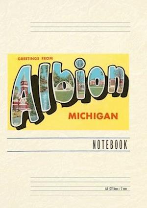 Vintage Lined Notebook Greetings from Albion