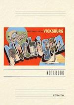 Vintage Lined Notebook Greetings from Vicksburg