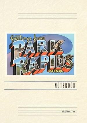 Vintage Lined Notebook Greetings from Park Rapids