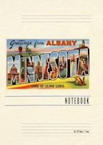 Vintage Lined Notebook Greetings from Albany, Minnesota