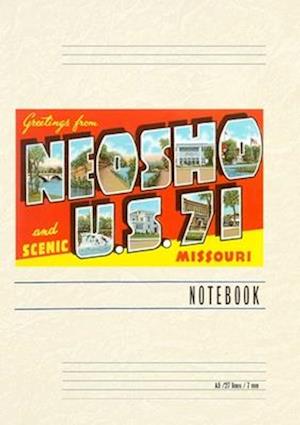 Vintage Lined Notebook Greetings from Neosho, US 71