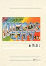 Vintage Lined Notebook Greetings from Kansas City