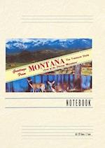 Vintage Lined Notebook Greetings from Montana, Treasure State