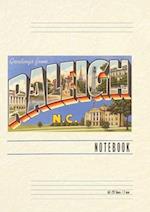 Vintage Lined Notebook Greetings from Raleigh