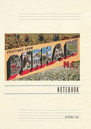 Vintage Lined Notebook Greetings from Durham