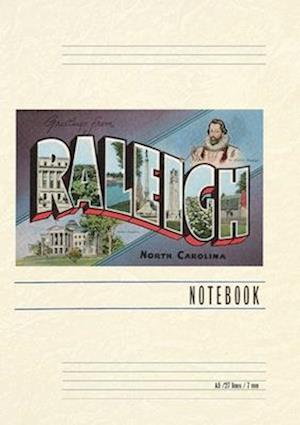 Vintage Lined Notebook Greetings from Raleigh