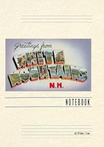 Vintage Lined Notebook Greetings from White Mountains