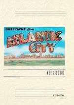 Vintage Lined Notebook Greetings from Atlantic City, New Jersey