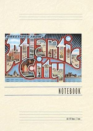 Vintage Lined Notebook Greetings from Atlantic City, New Jersey