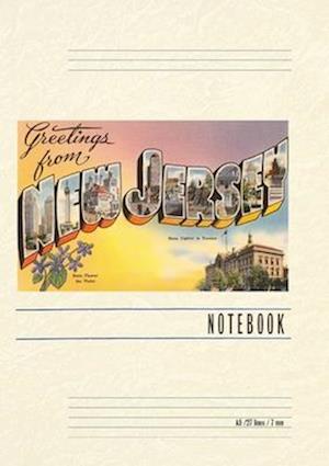 Vintage Lined Notebook Greetings from New Jersey