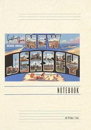 Vintage Lined Notebook Greetings from Ocean Grove, New Jersey