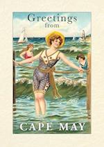 Vintage Lined Notebook Greetings from Cape May, New Jersey