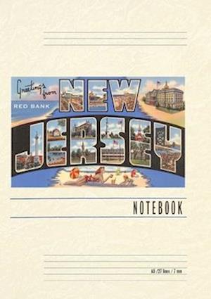 Vintage Lined Notebook Greetings from Red Bank, New Jersey