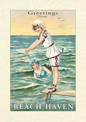 Vintage Lined Notebook Greetings from Beach Haven, New Jersey