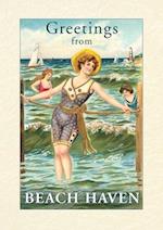 Vintage Lined Notebook Greetings from Beach Haven, New Jersey