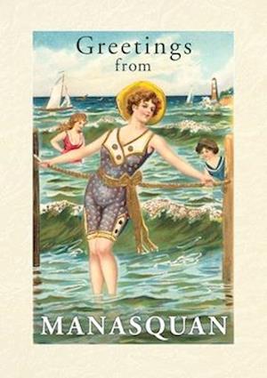 Vintage Lined Notebook Greetings from Manasquan, New Jersey