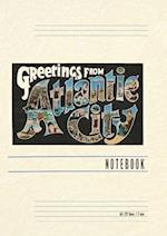 Vintage Lined Notebook Greetings from Atlantic City, New Jersey